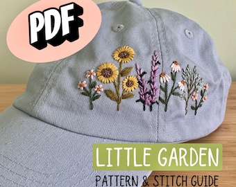 Little Garden Embroidered Hat PDF