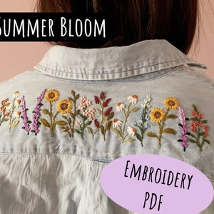 Summer Bloom Embroidery PDF & Pattern imagem 1