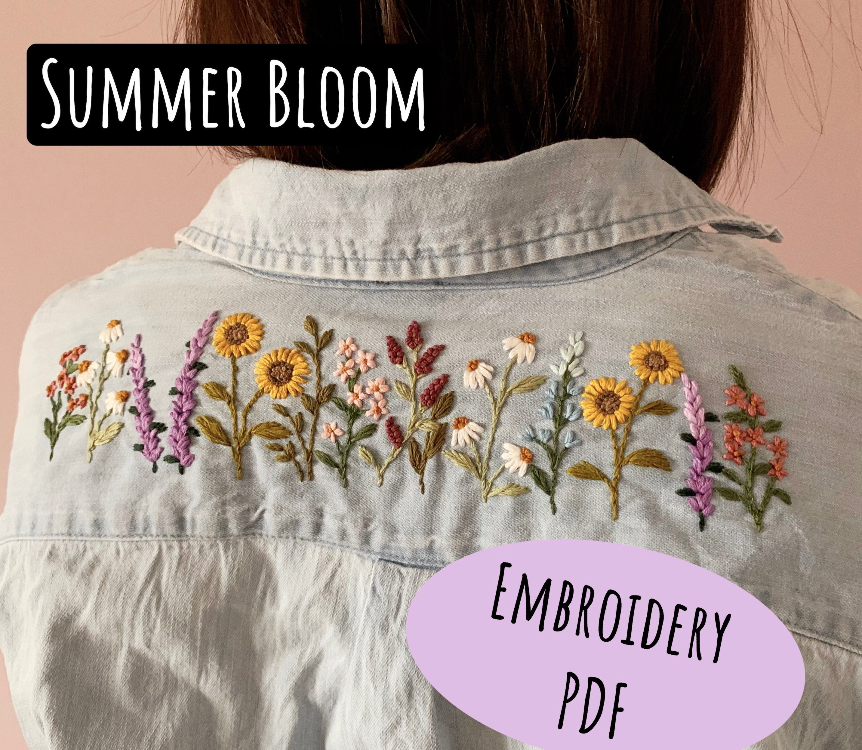 Summer Bloom - Embroidery PDF & Pattern - Etsy