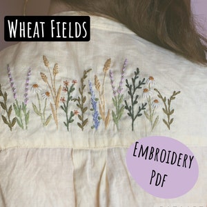 Wheat Fields Embroidery Pattern Digital PDF