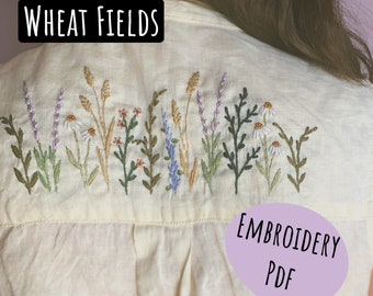 Wheat Fields Embroidery Pattern Digital PDF