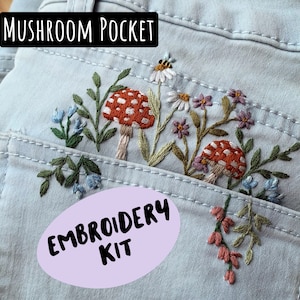 Mushroom Pocket Embroidery Kit