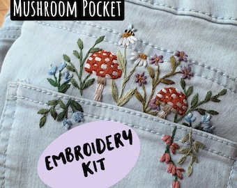 Mushroom Pocket Embroidery Kit