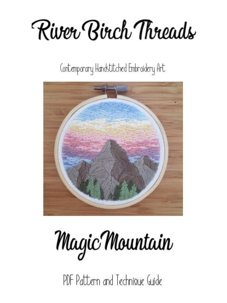 Beginner Embroidery Technique Guide Magic Mountain PDF Pattern