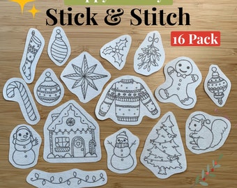 Christmas Embroidery- Happy Holidays Stick & Stitch