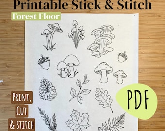 PRINTABLE Forest Floor Stick & Stitch PDF