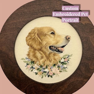Custom Embroidered Pet Portrait