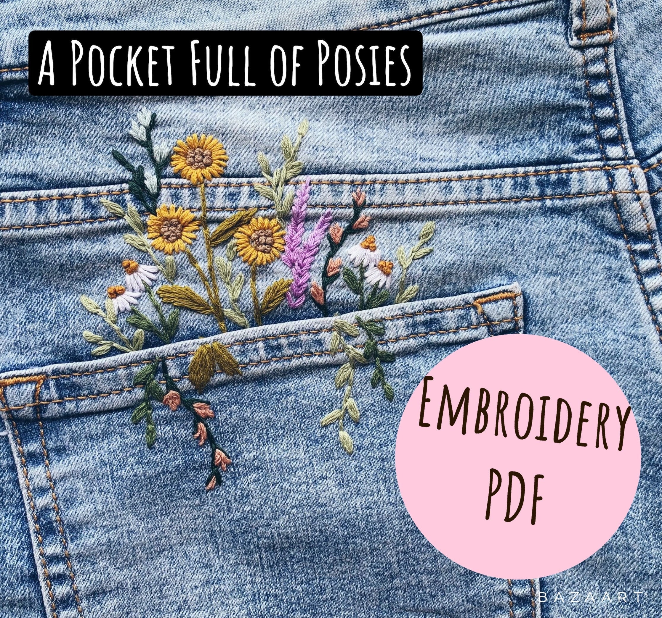 How to Patch Girl's Jeans - super cute! (with tutorial) - Sugar Bee Crafts