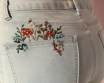 Mushroom Pocket- Embroidery PDF & Pattern - Etsy Canada