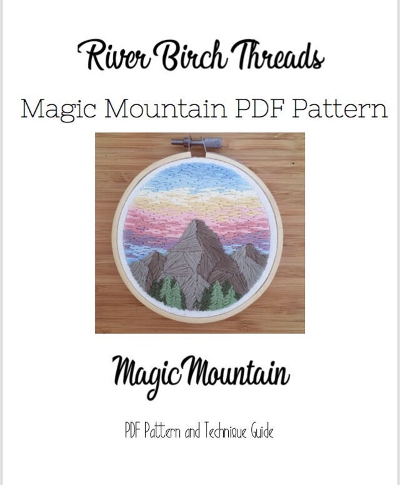 Beginner Embroidery Technique Guide Magic Mountain PDF Pattern