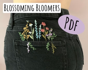 Blossoming Bloomers Embroidery Pattern & Stitch Guide