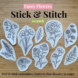 Stick & Stitch - Fancy Flowers 10 Pack