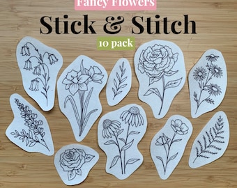 Stick & Stitch - Fancy Flowers 10 Pack