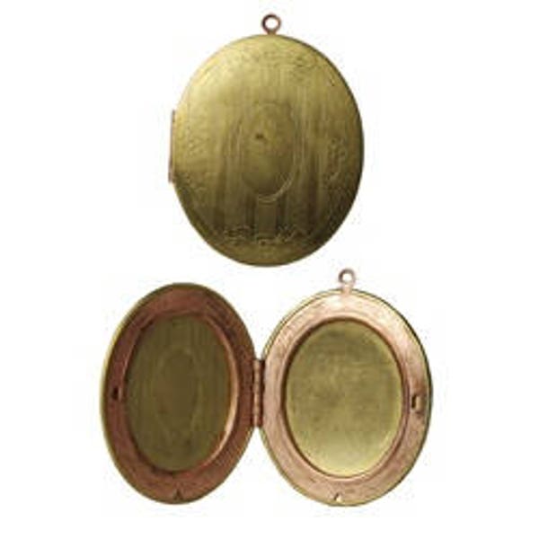 12 pcs Vintage Fancy Oval Locket - 48mm x 38mm,  LOC48X38F,