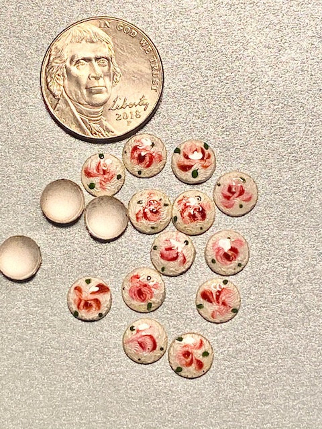36 Pieces Genuine Cloisonne 7mm Round Pink Rose, Vintage Etsy