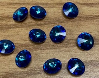 24 Stück Art 1122 6mm Bermuda Blue Rivoli, Swarovski