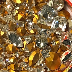 15 grams Asst Swarovski Crystal Pointed Back Stones Rounds and Shapes.