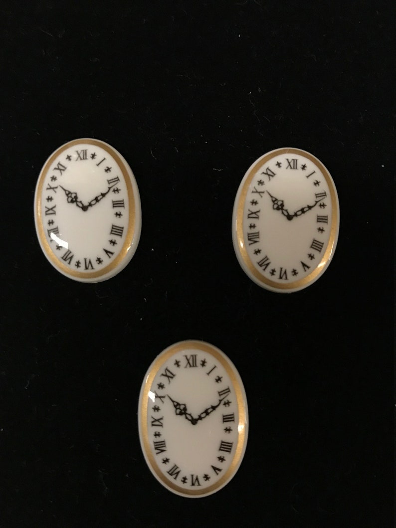 4 Pcs White Lucite Oval Clock Faces 25 X 18mm. Etsy