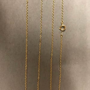 5 pcs Gold plated cable chain 18&quot; with spring ring, 2mm thickness