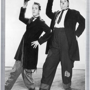 Laurel and Hardy Dancing Fridge Magnet 5 x 7.5 cm