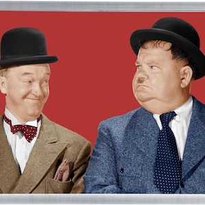 Laurel and Hardy Colour Fridge Magnet 5 x 7.5 cm