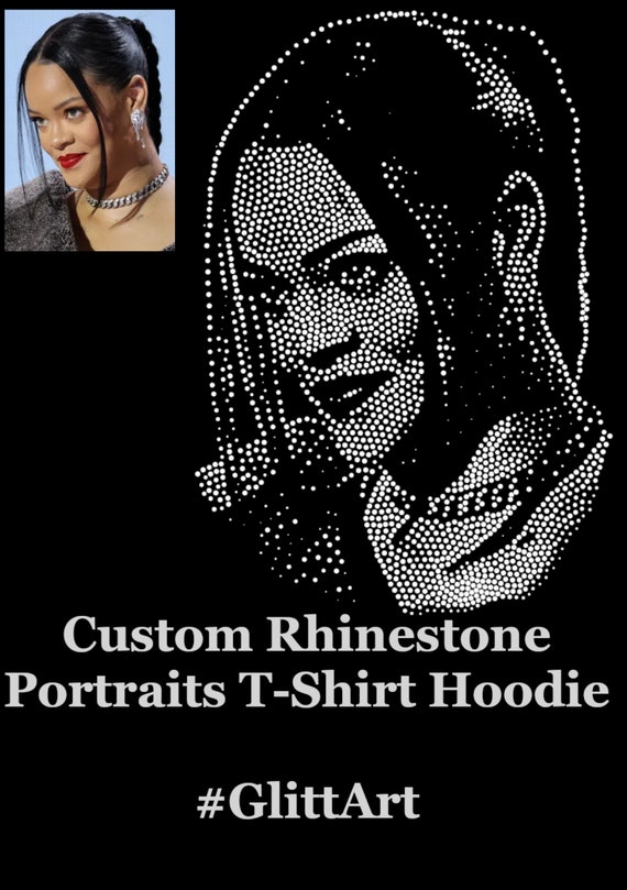 Custom rhinestone hoodie hot sale