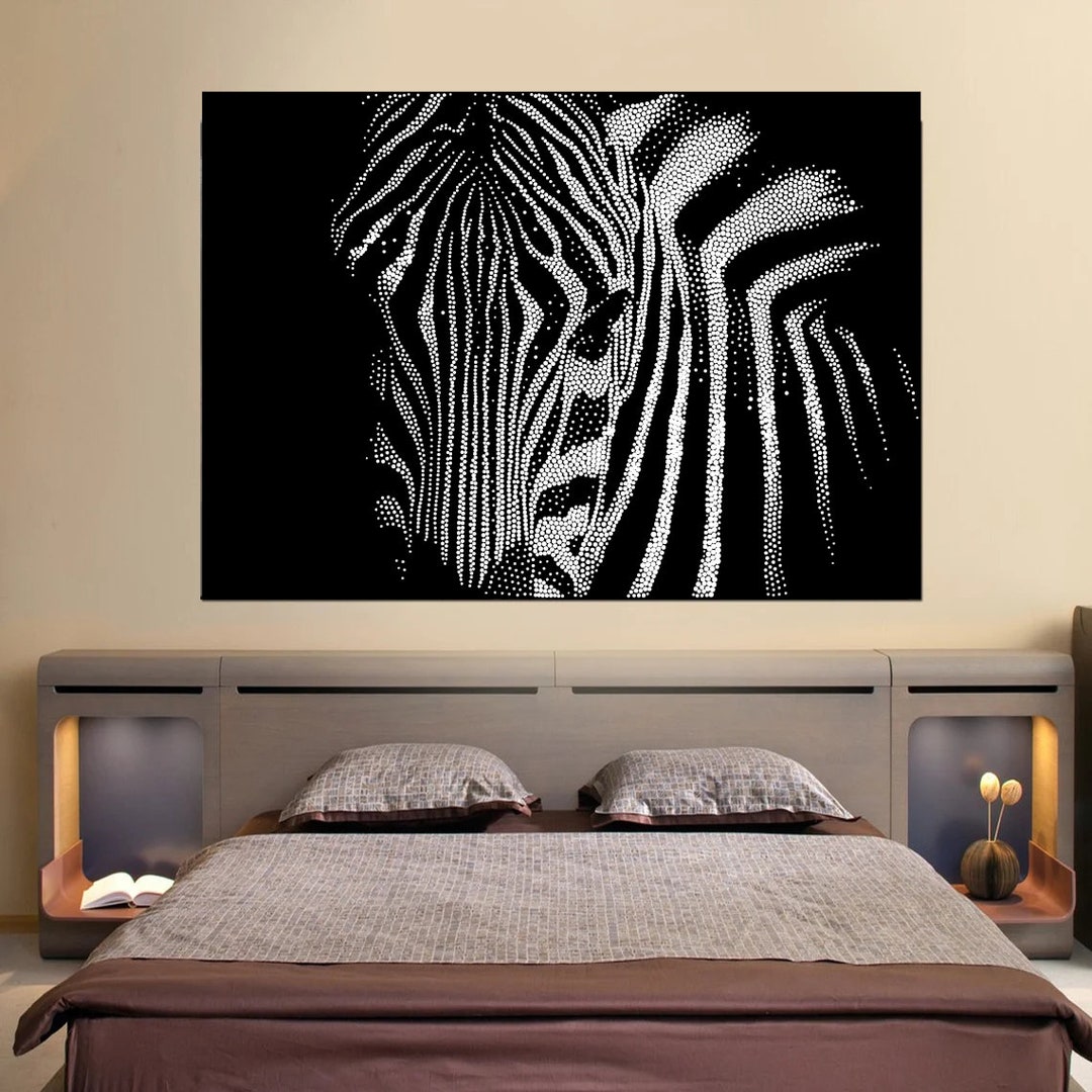 Zebra Rhinestones Crystal Art KIT, Zebra, DIY Rhinestones Diamond Painting for Home Wall ...