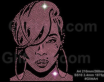 Mary j Blige rhinestone crystals diamante template digital download, svg, eps, png, dxf rhinestone template for cricut plotter.