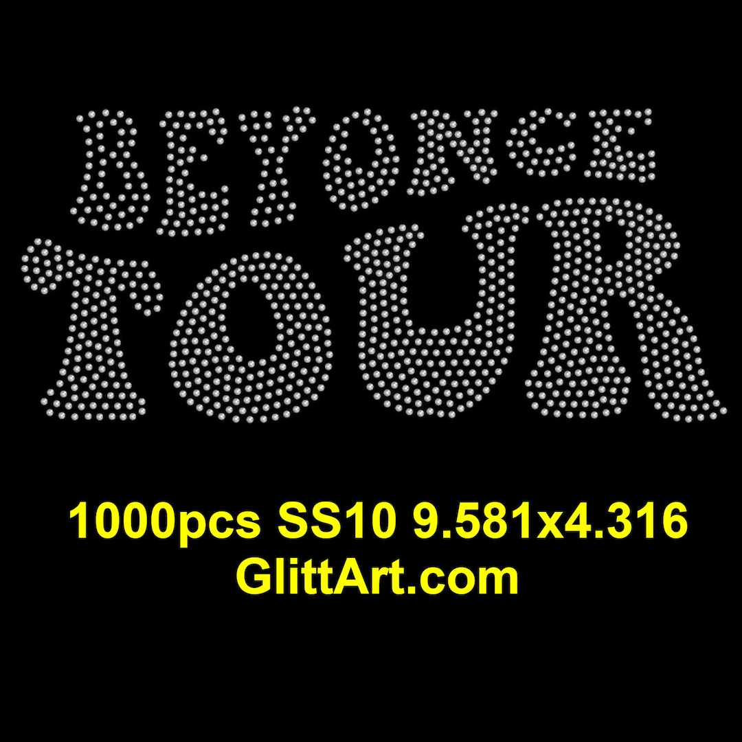 SS10 Beyonce Rhinestone Portrait Crystals Diamante Template Digital ...