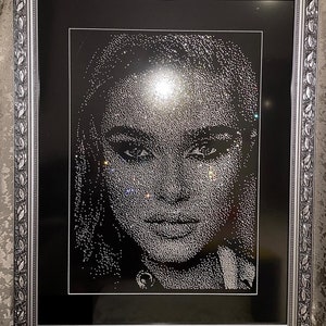 Learn to Make Crystals Portraits: Swarovski STYLE Rhinestone Portraits on Glass Frame Course with zero experience.