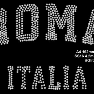 ROMA rhinestone template digital download, svg, eps, png, dxf rhinestone template