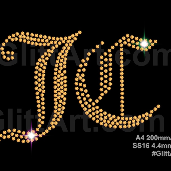 JC Juicy couture logo SS16 rhinestone crystals diamante template digital download, svg, eps, png, dxf rhinestone template for cricut .