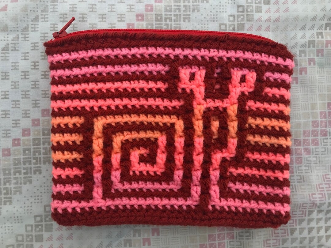 MESA MOLLUSK Mosaic Crochet Zippered Pouch Etsy