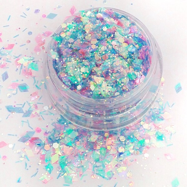 Cosmetic Glitter - Cuppy Cake - Pink Glitter - Blue Glitter - Iridescent Glitter - Face Glitter - Body Glitter - Slime Glitter Supplies