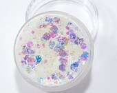 Unicorn Aura Glitter Gel - Iridescent White Cosmetic Body Glitter Gel For Festival Creative Halloween Christmas and Valentines Day Makeup