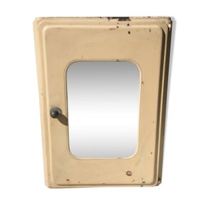 Antiguo botiquín de metal vintage con espejo | Etsy