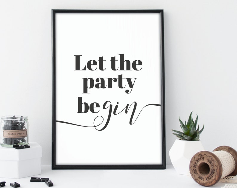 Download Gin quote print Gin Tonic Quote Funny bar decor gin Bar | Etsy