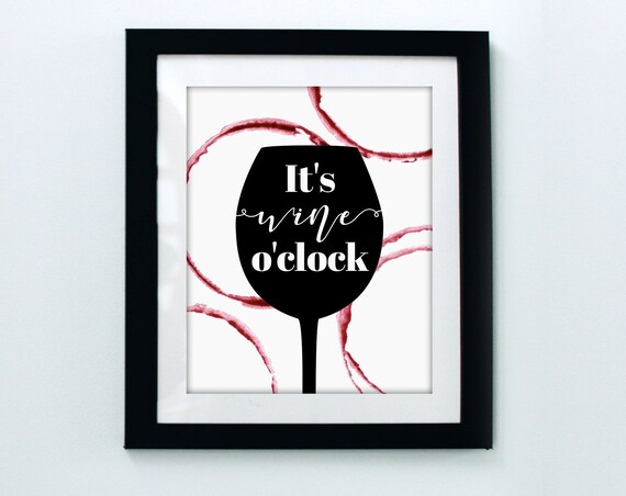 Wine Art Print Kitchen Wall Decor