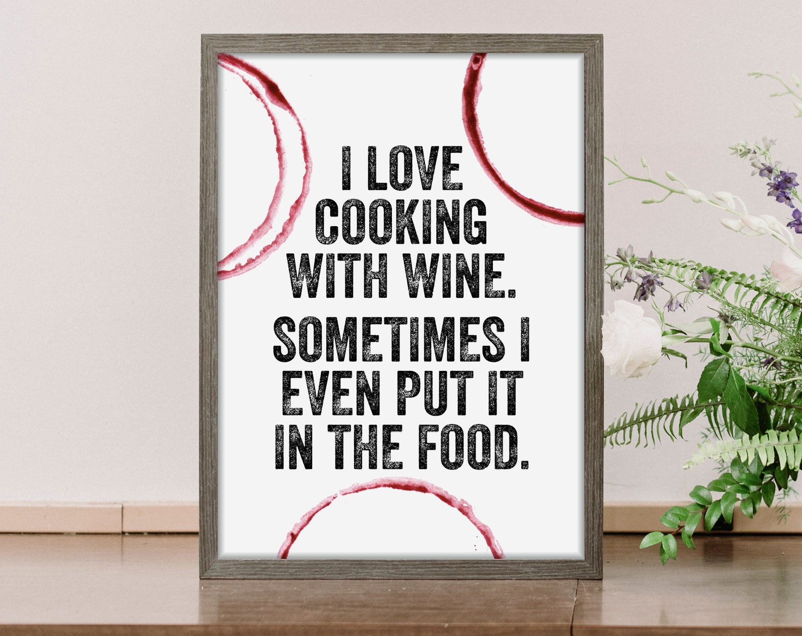 Wine art print kitchen wall decor wine wall decor kitchen | Etsy