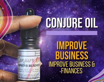 Improve Business Conjure Oil: Herbs & Crystals, LAB Shaman (10ml)