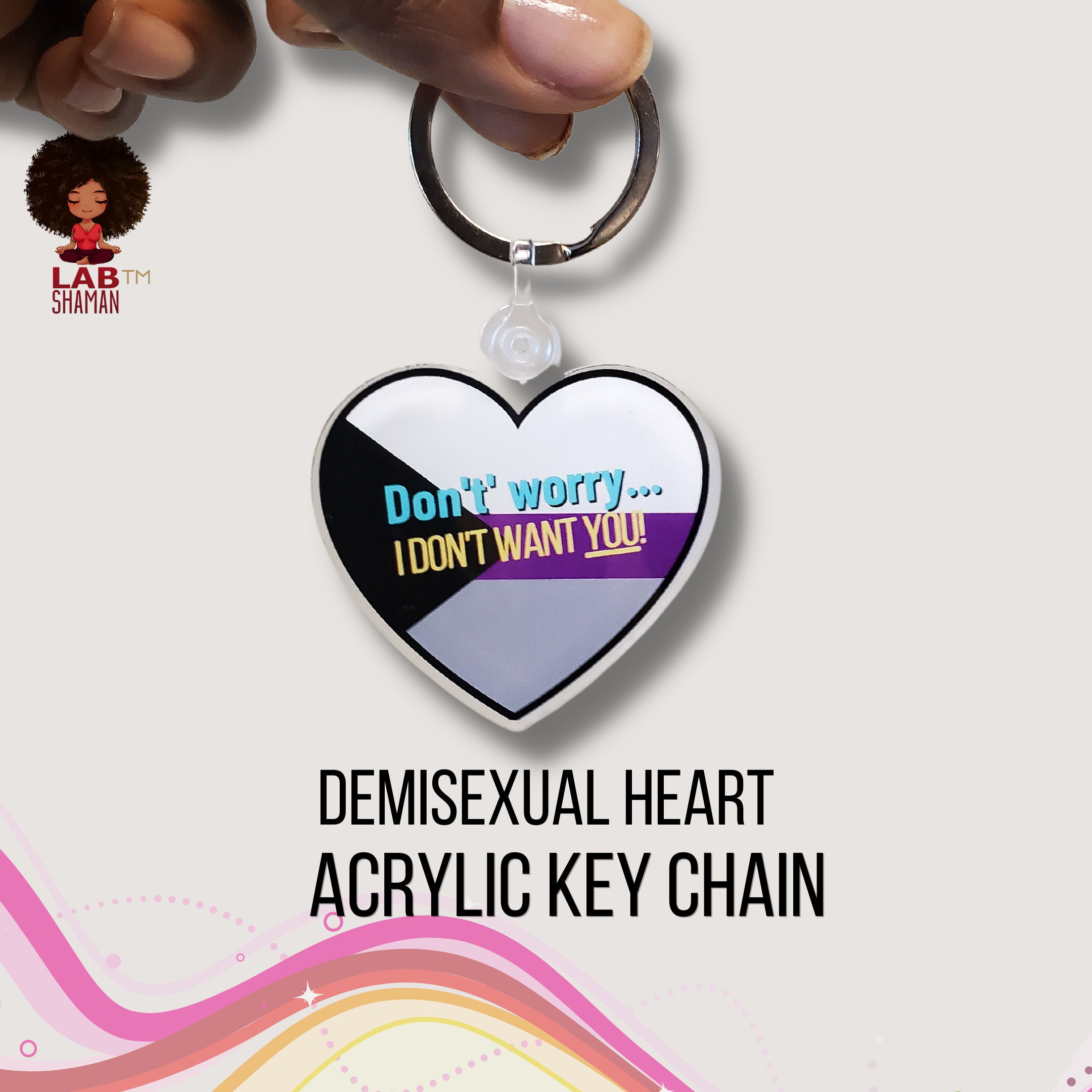 Demisexual Pride Heart Keychain – Queer In The World: The Shop