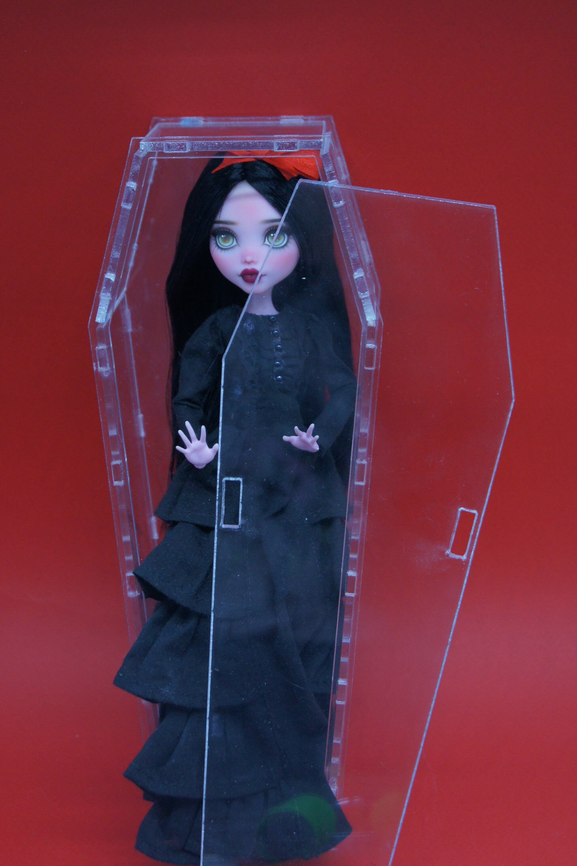 Monster high coffin gift box acrylic for dolls 16 doll Etsy