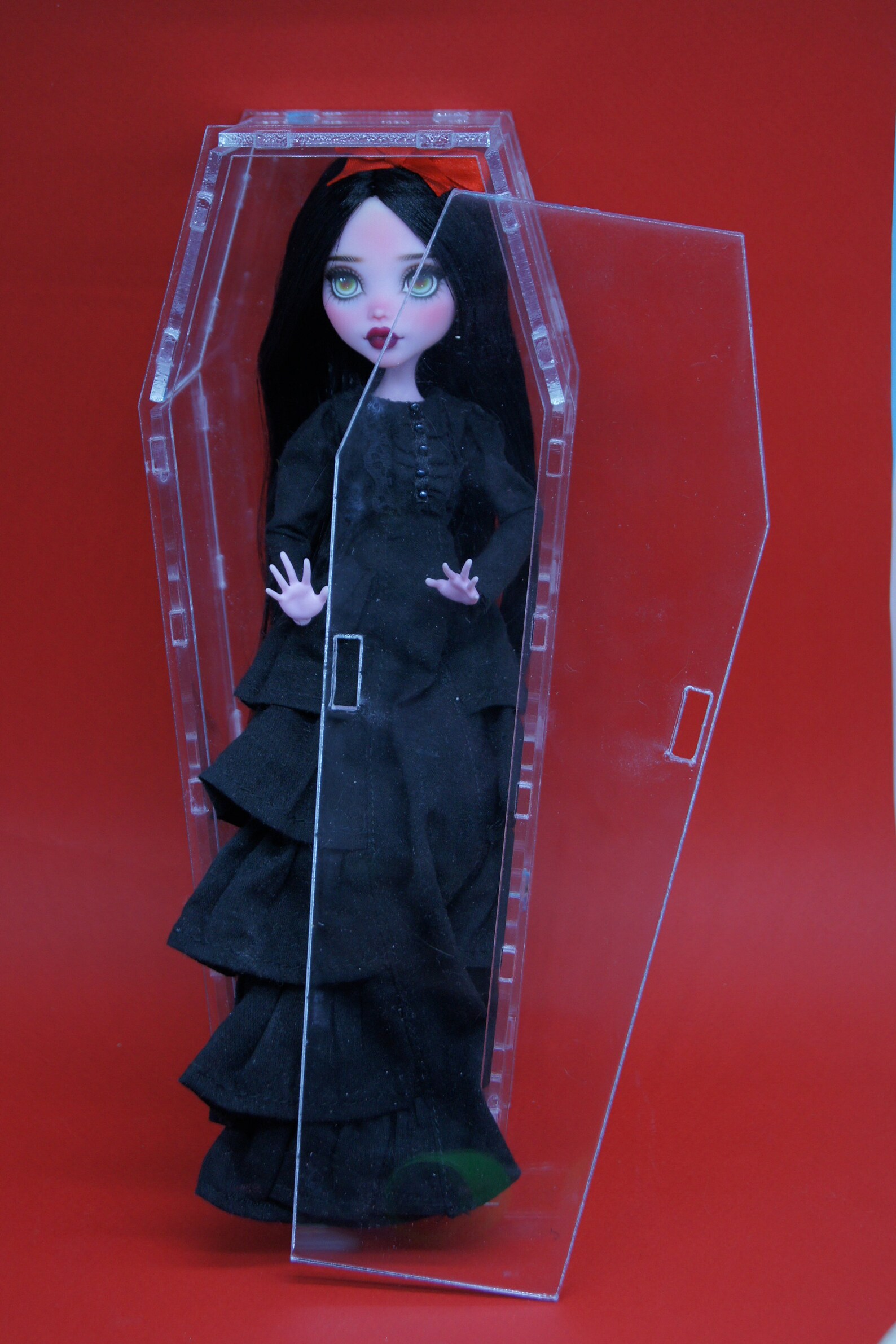 Monster high coffin gift box acrylic for dolls 16 doll Etsy
