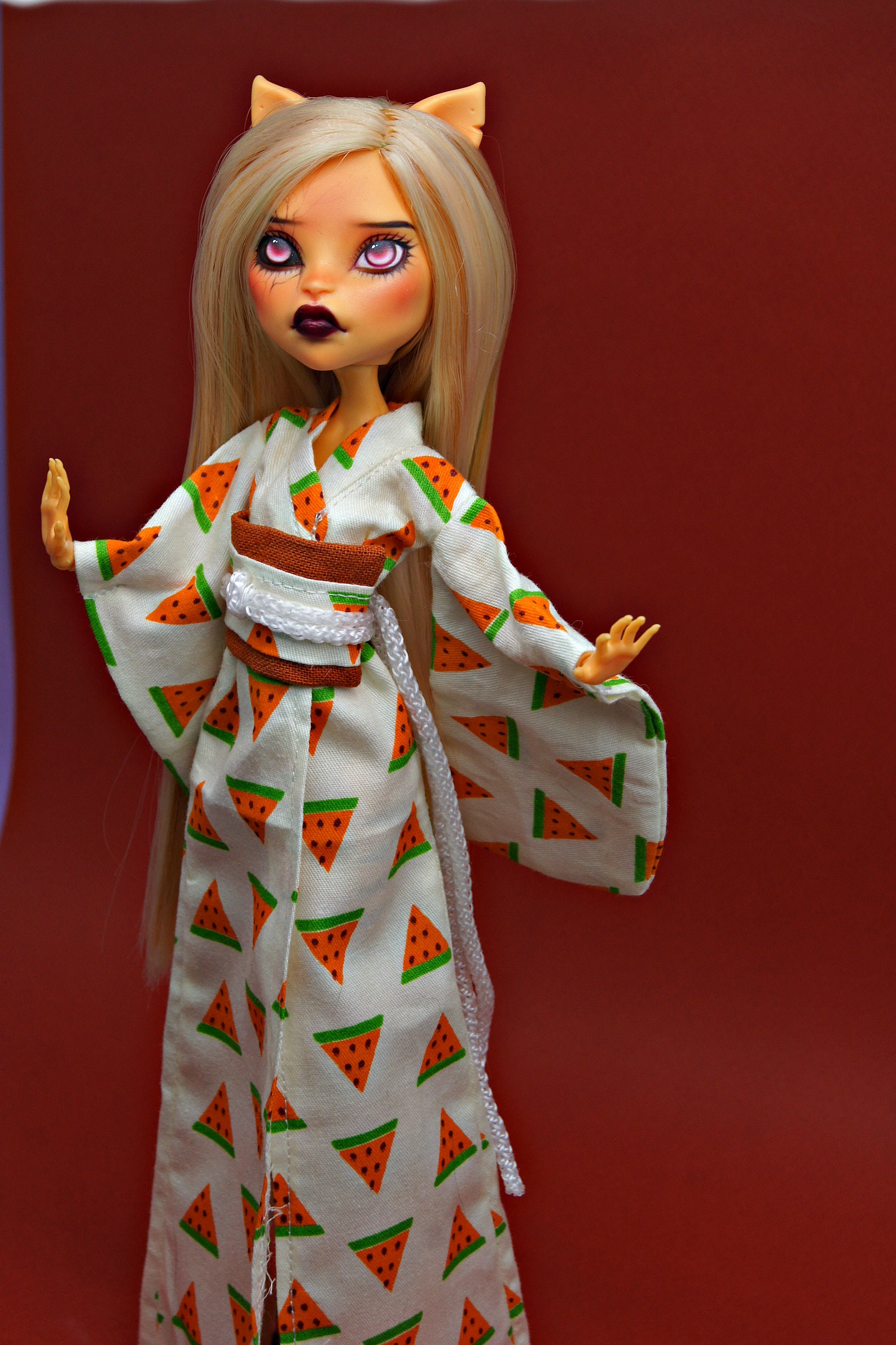 Ooak Monster high doll pattern for sewing Kimono Yukata / Ever | Etsy