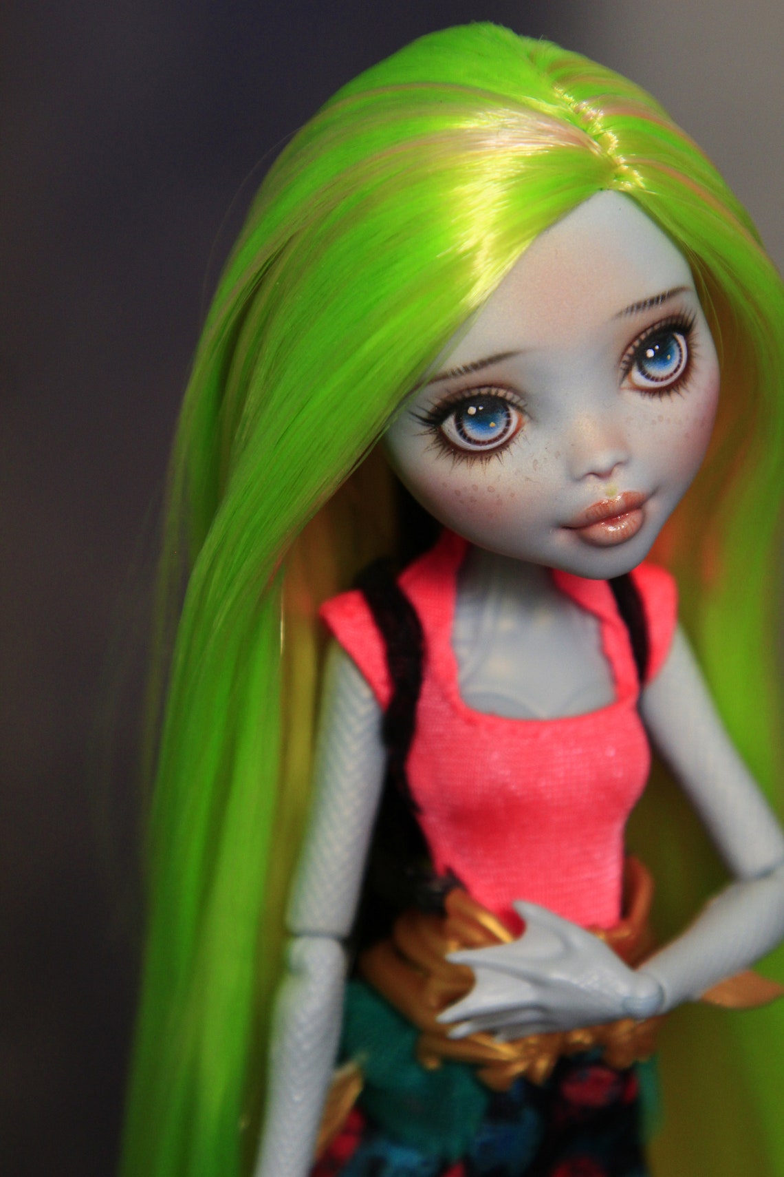 Monster High doll custom order reroot synthetic hair ooak Etsy