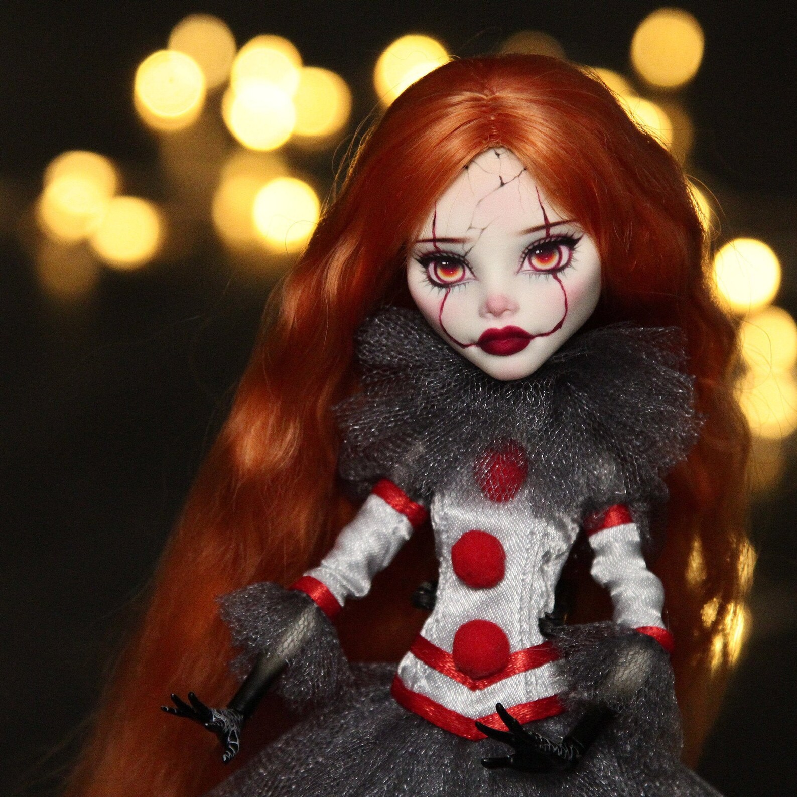Monster high ooak doll Pennywise in order repainted dolls | Etsy