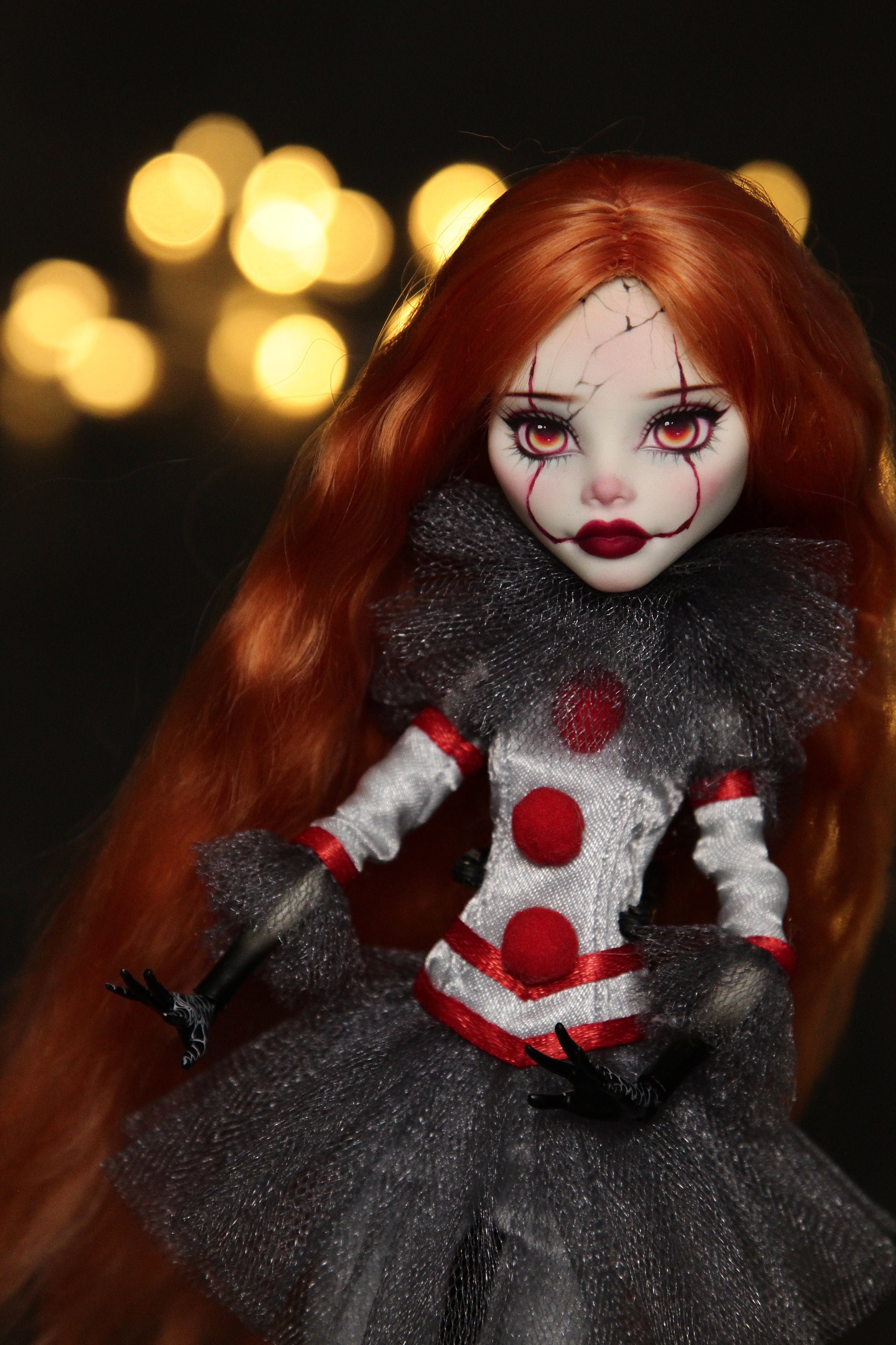 Monster high ooak doll Pennywise in order repainted dolls Etsy