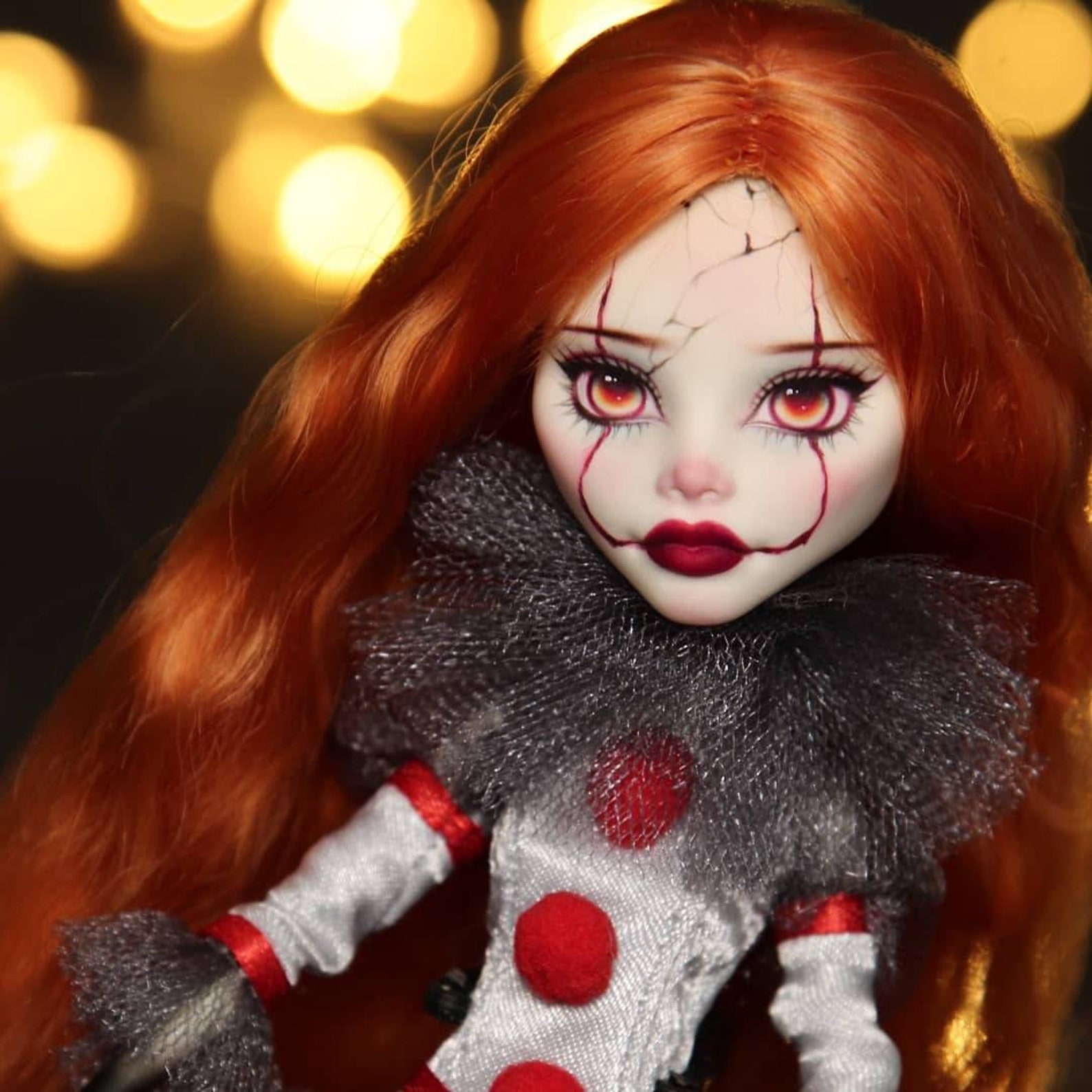 Monster high ooak doll Pennywise in order repainted dolls Etsy