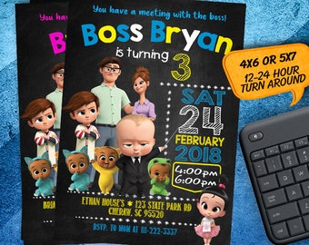 Boss Baby Invitation, Boss Baby Birthday, Boss Baby Party, Boss Baby Invites, Boss Baby Printables, Boss Baby Printable Invite, Boss Baby