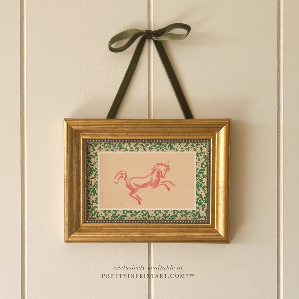 Framed Horse Nursery Art | Gold Frame (GLD-46000)
